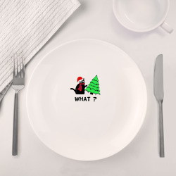 Набор: тарелка + кружка Кот и Новый Год - фото 2