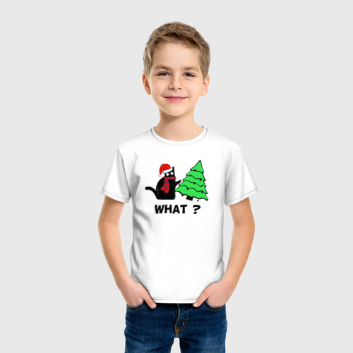 Детская футболка хлопок Кот и Новый Год - фото 3