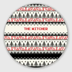 Круглый коврик для мышки Свитер The Witcher