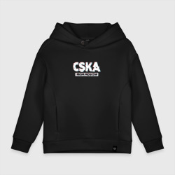 Детское худи Oversize хлопок ЦСКА CSKA Глитч