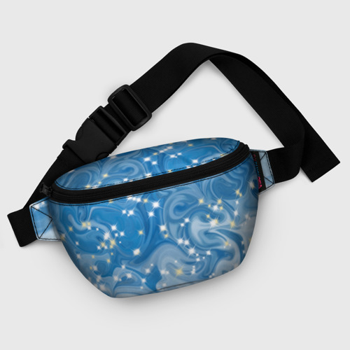 Поясная сумка 3D с принтом Голубая метелица, фото #5