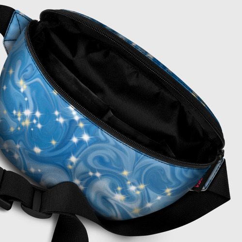 Поясная сумка 3D с принтом Голубая метелица, фото #6