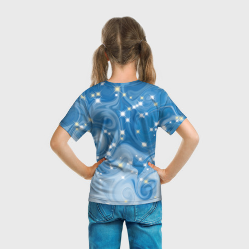 Детская футболка 3D Голубая метелица, цвет 3D печать - фото 6