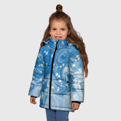 Зимняя куртка для девочек 3D Голубая метелица - фото 2
