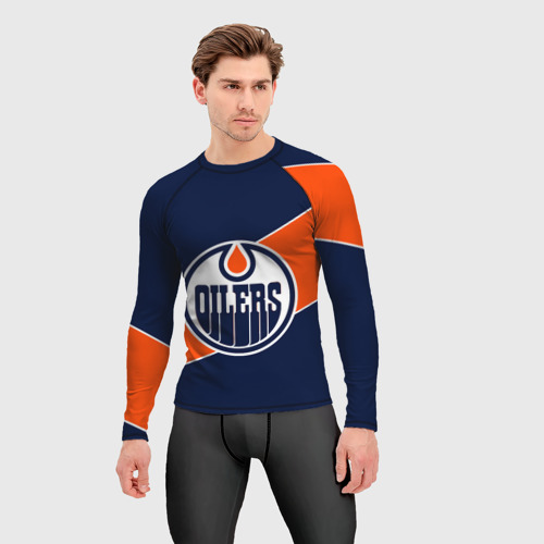 Мужской рашгард 3D Эдмонтон Ойлерз Edmonton Oilers NHL, цвет 3D печать - фото 3
