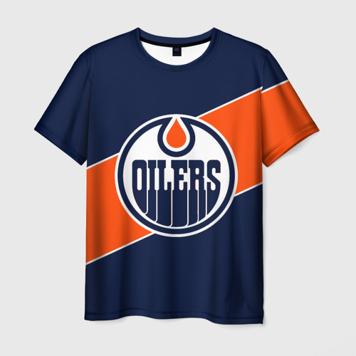 Мужская футболка с принтом Эдмонтон Ойлерз Edmonton Oilers NHL, вид спереди №1