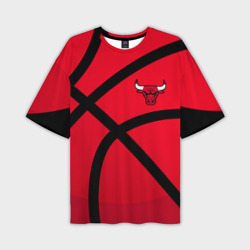 Мужская футболка oversize 3D Чикаго Буллз Chicago Bulls NBA