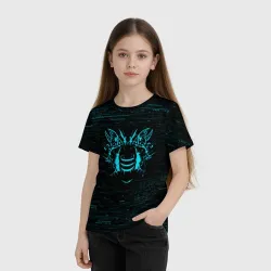 Детская футболка 3D Dead space Айзек Кларк неон мёртвый космос - фото 2