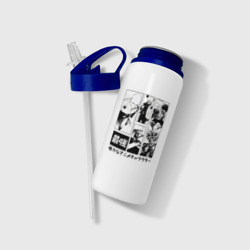 Бутылка для воды с трубочкой Герои сенен манг One Punch man one piece - фото 2