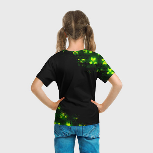 Детская футболка 3D Minecraft: неоновые лого, цвет 3D печать - фото 6