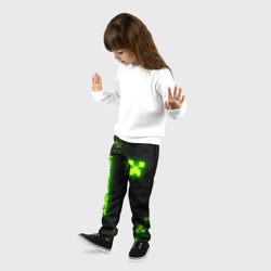Детские брюки 3D Minecraft: неоновые лого - фото 2