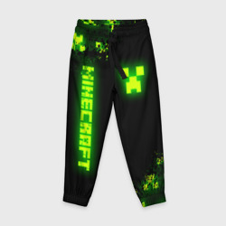 Minecraft: неоновые лого – Детские брюки 3D с принтом купить