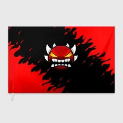 Флаг 3D Geometry Dash demon red fire