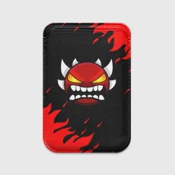 Картхолдер Magsafe магнитный Geometry Dash demon red fire