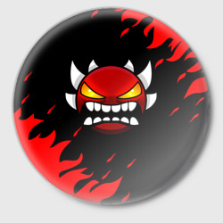 Значок Geometry Dash demon red fire