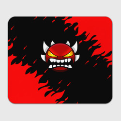 Прямоугольный коврик для мышки Geometry Dash demon red fire