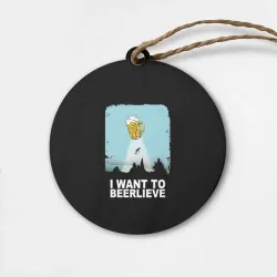 Деревянная игрушка круг I want to beerlieve Я верю в пиво