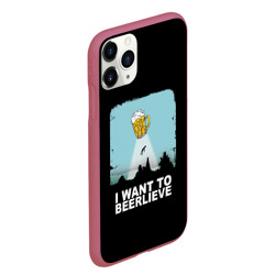 Чехол для iPhone 11 Pro Max матовый I want to beerlieve Я верю в пиво - фото 2