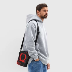 Сумка через плечо 3D God of war logo red, брызги красок - фото 2