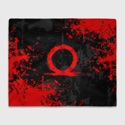 Плед 3D God of war logo red, брызги красок