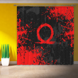 Фотошторы God of war logo red, брызги красок - фото 2