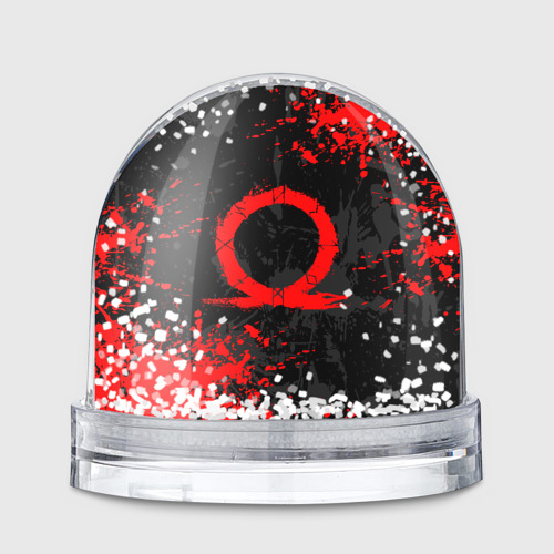 Игрушка Снежный шар God of war logo red, брызги красок