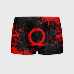 Мужские трусы 3D God of war logo red, брызги красок