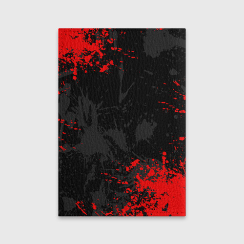 Обложка для паспорта матовая кожа God of war logo red, брызги красок, цвет фиолетовый - фото 2
