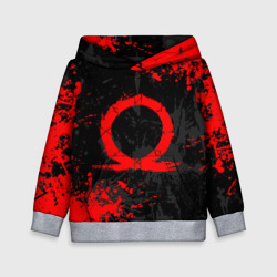 Детская толстовка 3D God of war logo red, брызги красок