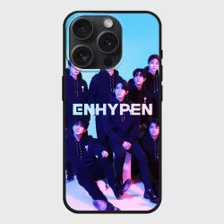 Чехол силиконовый для Apple iPhone 15 Pro матовый Enhypen: Хисын, Джей, Джейк, Сонхун, Сону, Чонвон, Ни-Ки
