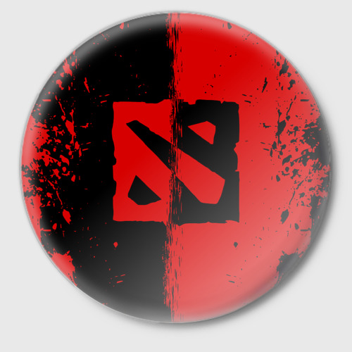 Значок Dota 2 брызги красок, красно чёрный лого - купить по цене 95 руб в  интернет-магазине Всемайки, арт 3042499