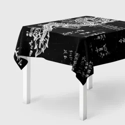 Скатерть 3D Японский дракон и иероглифы