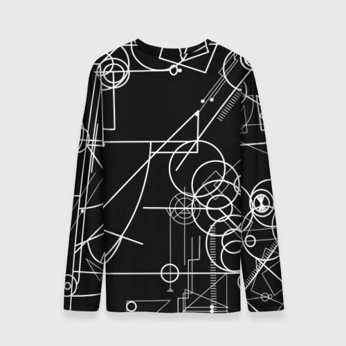 Мужской лонгслив 3D с принтом Steins;Gate Врата Штейна, вид сзади #1