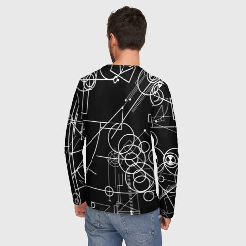 Мужской лонгслив 3D с принтом Steins;Gate Врата Штейна, вид сзади #2