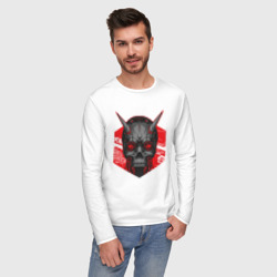 Мужской лонгслив хлопок Shlshk Cyber Skull Collection - фото 2