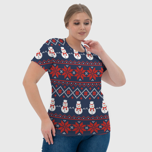 Женская футболка 3D Christmas Background, цвет 3D печать - фото 6