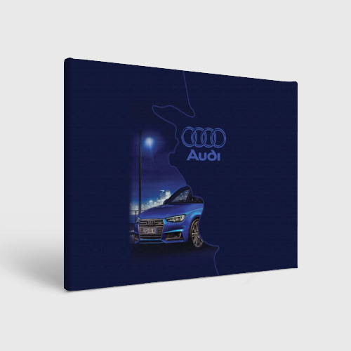 Холст прямоугольный Audi лого, цвет 3D печать