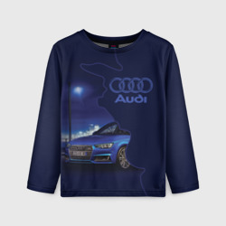 Детский лонгслив 3D Audi лого