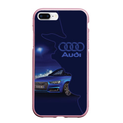 Чехол для iPhone 7Plus/8 Plus матовый Audi лого