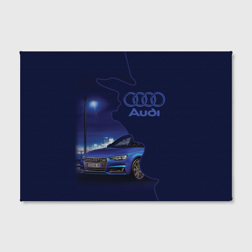 Холст прямоугольный Audi лого, цвет 3D печать - фото 2