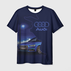 Мужская футболка 3D Audi лого