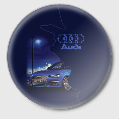 Значок Audi лого, цвет белый