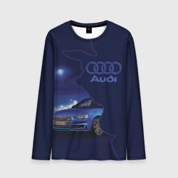 Мужской лонгслив 3D Audi лого