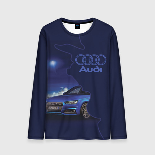 Мужской лонгслив 3D Audi лого, цвет 3D печать