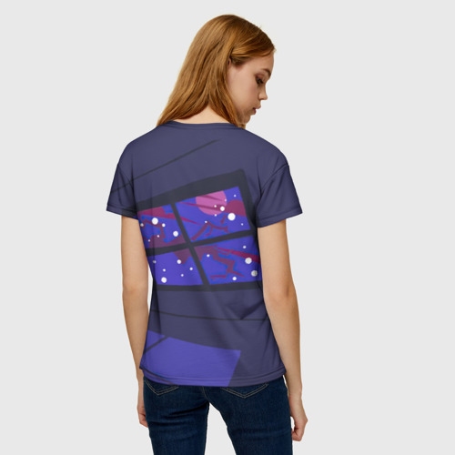 Женская футболка 3D с принтом Новогодний Пико, вид сзади #2