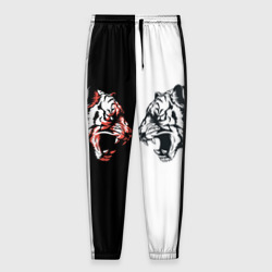 Мужские брюки 3D Два тигра напротив друг друга