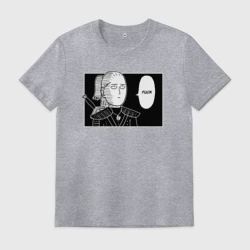 Мужская футболка хлопок Любимое слово Геральта fuck