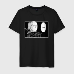 Любимое слово Геральта fuck – Мужская футболка хлопок с принтом купить со скидкой в -20%