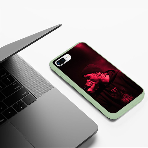 Чехол для iPhone 7Plus/8 Plus матовый Найт Ловелл на концерте, цвет салатовый - фото 5
