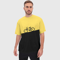 Мужская футболка oversize 3D Бегущий за велосипедом - фото 2